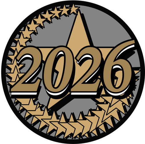 2026 Diamond Foil Label (2")