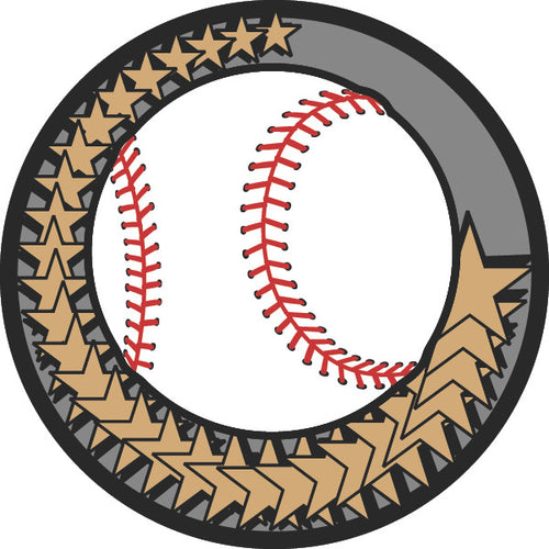 Baseball Diamond Foil Label