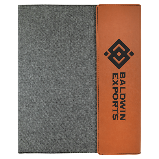 9 1/2" x 12" Canvas Portfolio with Notepad