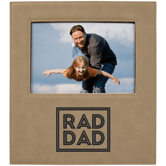 5" x 7" Leatherette Photo Frame with 4 1/4" x 8 7/8" Personalization Area