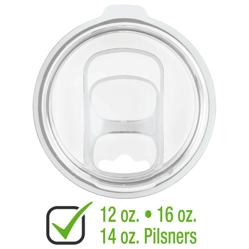 Slider Lid for 12 & 16 oz. Polar Camel Stemless Tumblers, 14 oz. Pilsner, or 22 oz. Skinny Tumblers
