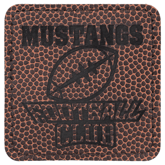 2 1/2" x 2 1/2" Laserable Leatherette Square Patch with Kota Pro Adhesive