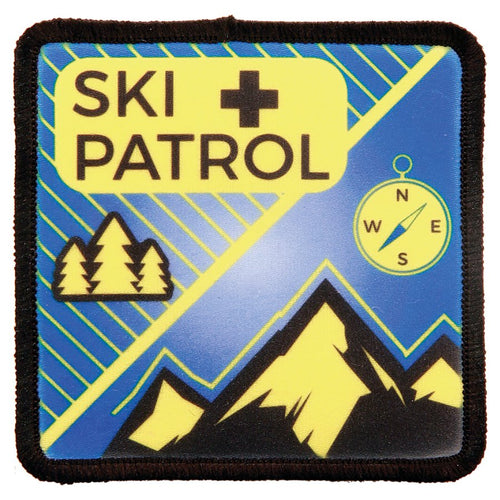 2 1/2" x 2 1/2" Square Sublimatable Patch with Adhesive & Black Border