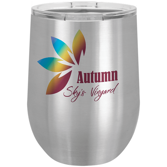 12 oz. Sublimatable Polar Camel Stemless Wine Tumbler with Lid