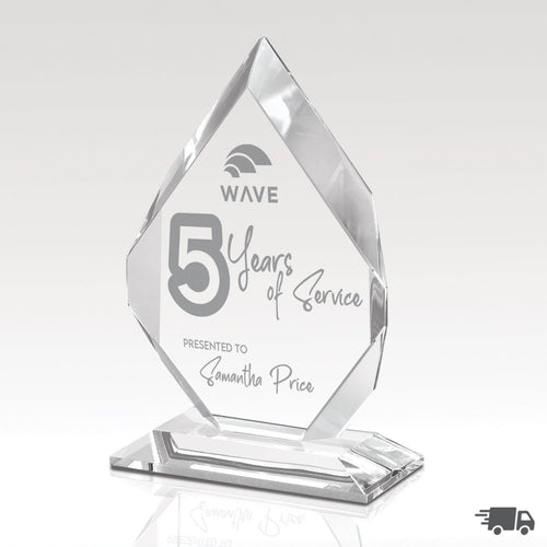 Elation Beveled Optical Crystal Award