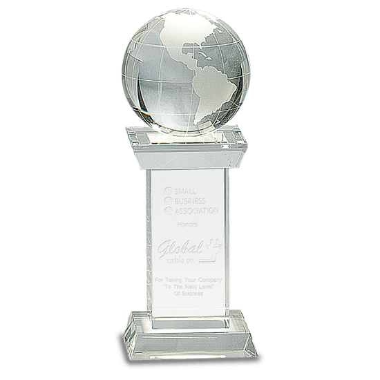 Crystal Globe on Clear Tower
