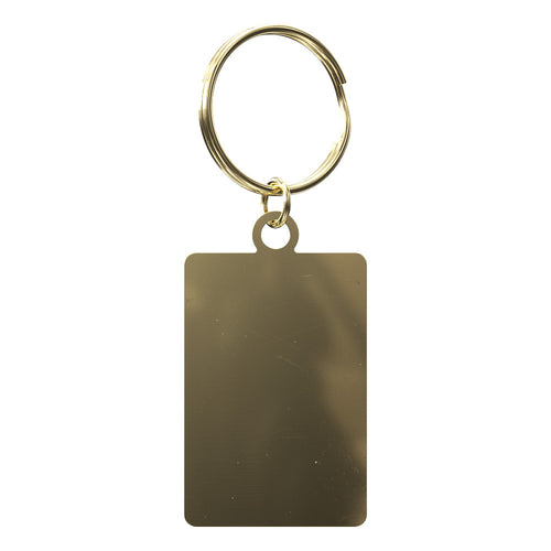 Gold Rectangle Key Tag (1-1/8" x 1-3/4")