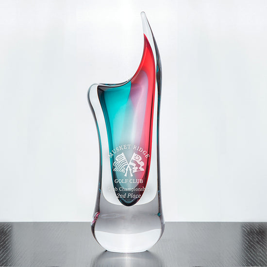 Voltaire Art Vase - Turquoise/Rose