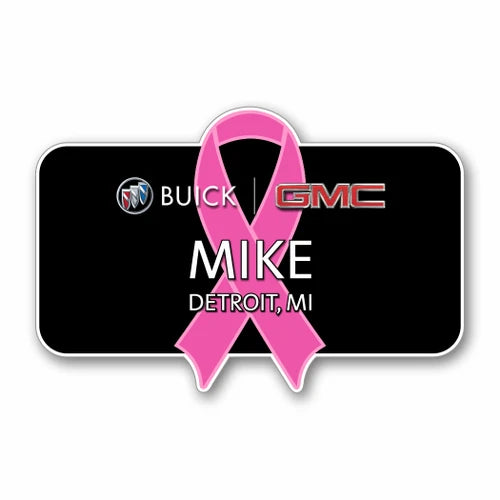 Buick GMC Breast Cancer Awareness Name Badge (Rectangle)