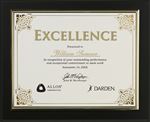 Picture of Certificate Holder Black Finish with Gold Trim