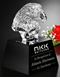 Picture of Crystal Eagle Head on Black Base 6"