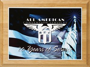 Picture of Alder Wood Plaque 9" x 12" with Sublimated Plate
