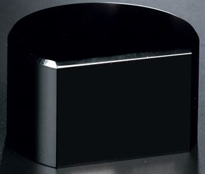 Picture of Black Glass Base - Cut Circle 2"H