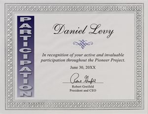Picture of Silver Foil Flourish Certificate - Blank