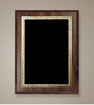 Picture of Large Rectangular Walnut Finish Plaque with Black and Florentine Finish Plate
