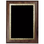 Picture of Medium Genuine Hand-rubbed Walnut Plaque with Black and Florentine Finish Plate