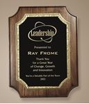 Picture of Medium Notched Corner Genuine Walnut Plaque