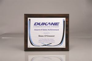 Picture of 8" x 10" - Certificate/Overlay Plaque Kit Walnut Finish