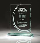 Picture of Large Jade Glass Rectangular Award