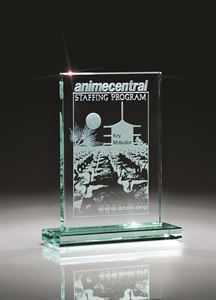 Picture of Medium Jade Glass Rectangular Award