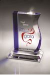 Picture of Blue and Optic Clear Glass Success Award