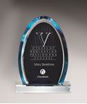 Picture of Small Blue Dynasty Award with Clear Lucite Base