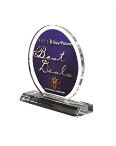 Picture of Medium Circle Lucite Award on Clear Base