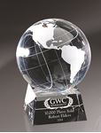 Picture of Optic Crystal Globe on Base - Large