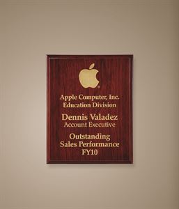 Picture of Medium Mahogany Finish Plaque