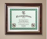 Picture of Slide-in Certificate Plaque-Walnut Finish