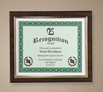 Picture of Slide-in Certificate Plaque-Walnut Finish
