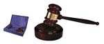 Picture of Rosewood Gavel and Sounding Block Gift Set with Engraved Band