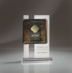 Picture of Bronzed Glass on Frosted Acrylic on Clear Base