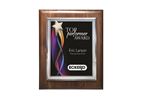 Picture of Streaming Star Lucite with Clear Border on Genuine Walnut Plaque