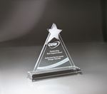 Picture of Chrome Star on Triangle Lucite Award