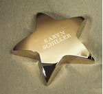 Picture of Gold Tone Star Paperweight