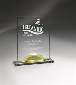 Picture of Optic Crystal Gemstone Award - Medium