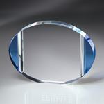 Picture of Optic Crystal Oval with Blue Side Panels