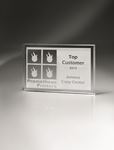 Picture of Reverse Laser-Frost Lucite Rectangle Block