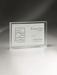 Picture of Reverse Laser-Frost Lucite Rectangle Block