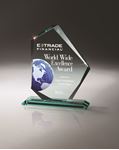 Picture of Jade Glass Slant Peak Award with Digi-Color - Small