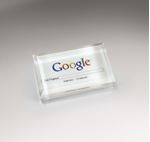 Picture of Optic Crystal Business Card Paperweight with Digi-Color