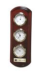 Picture of Rosewood Piano Wood Wall Clock with Thermometer and Hygrometer