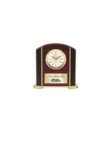 Picture of Rosewood Desk Clock with Black Accents