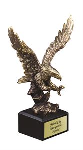 Picture of Gold Antique Finish Resin Cast Eagle Landing