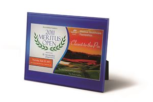 Picture of "Chromatic" Beveled Full-Color Glass Plaque