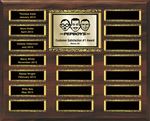 Picture of 18-Plate Scroll Border Walnut Finish Perpetual Plaque