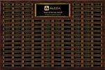 Picture of 144-Plate Scroll Border Dark Walnut Finish Perpetual Plaque