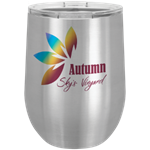 Picture of STM611 - Stainless Steel 12 oz. Sublimatable Polar Camel Stemless Wine Tumbler with Lid