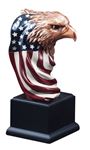 Picture of Resin Eagle Head On Flag (RFB151)